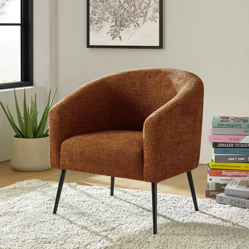 Cadie Modern Boucle Armchair with Metal Legs