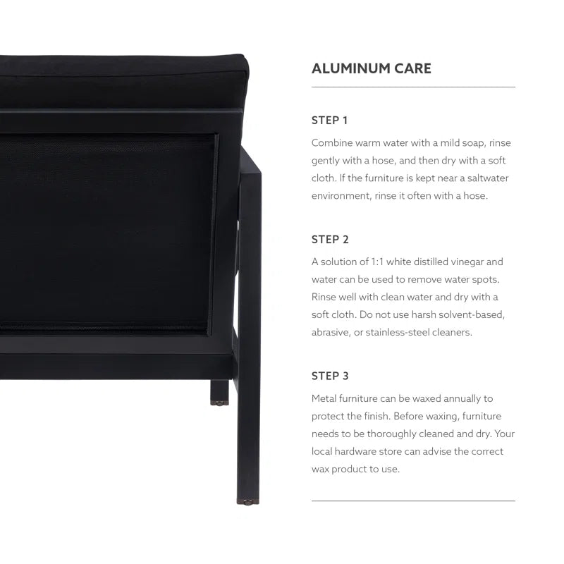 Armand Outdoor Aluminum Chair with Sunbrella Cushions