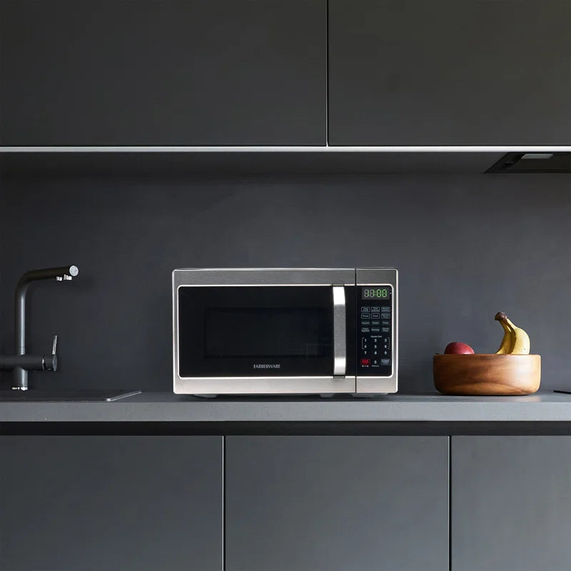 Compact Countertop Microwave Oven, 0.7 Cu. Ft. 700-Watt, Child Lock, Easy Clean Interior