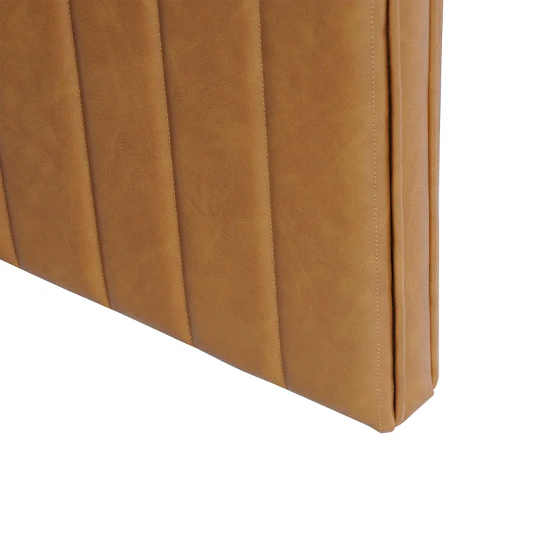 Askolds Modern Channel Ottoman - Faux Leather