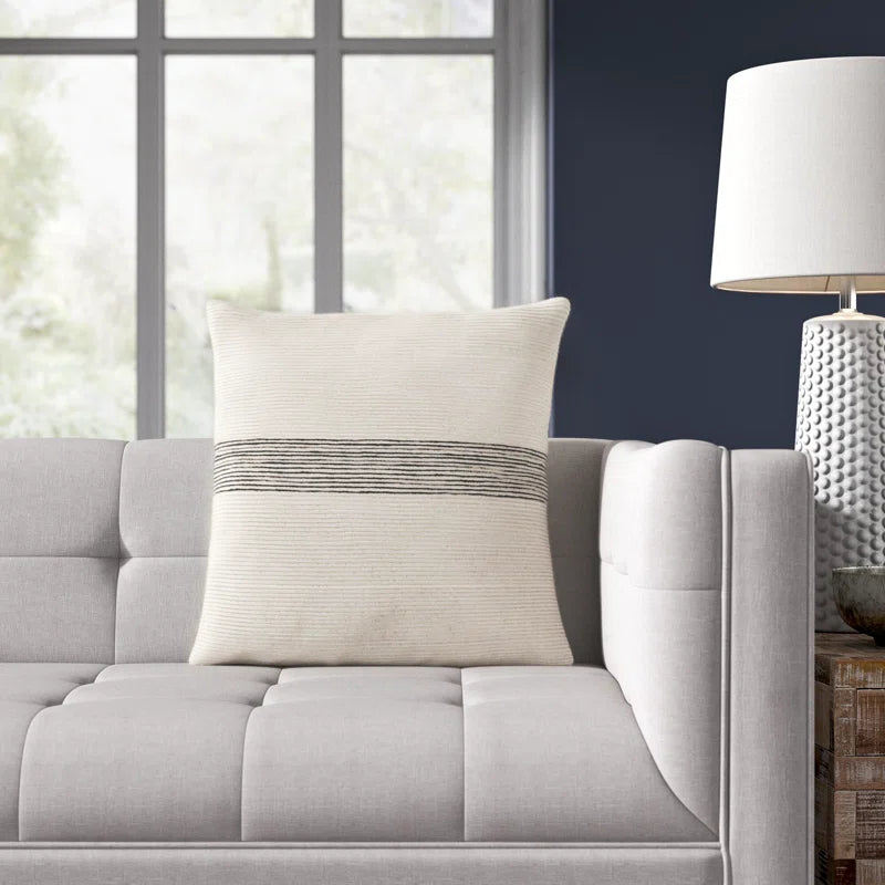 Cason Striped Cotton Blend Throw Pillow