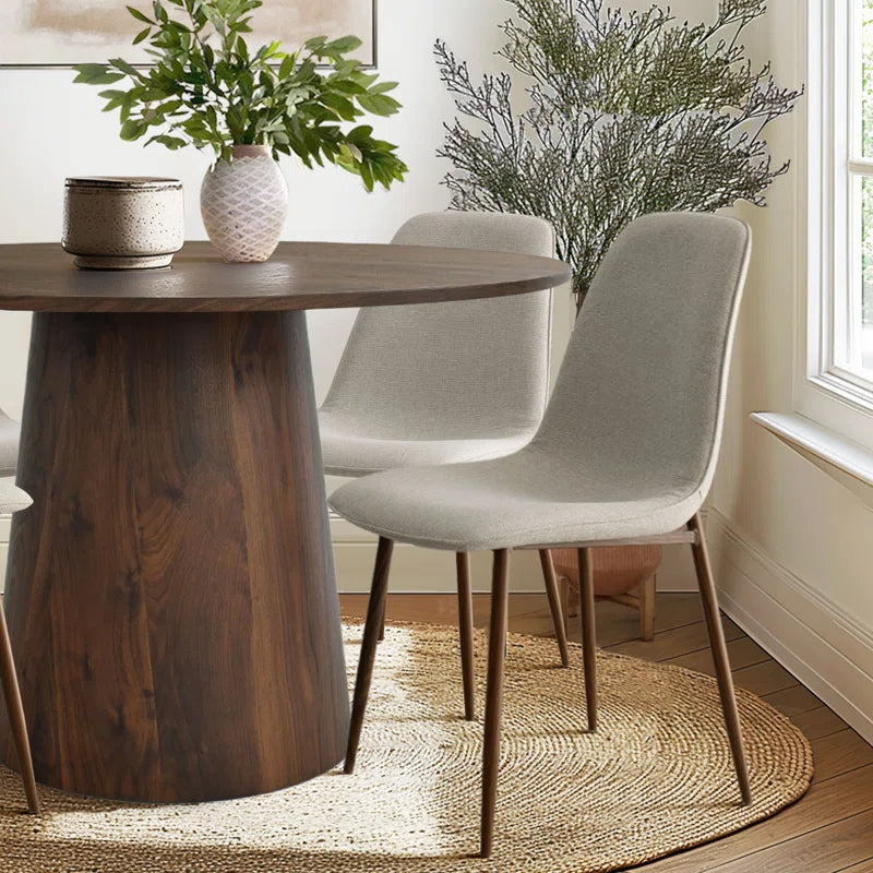Benvinda 5 - Piece round Pedestal Dining Table Set