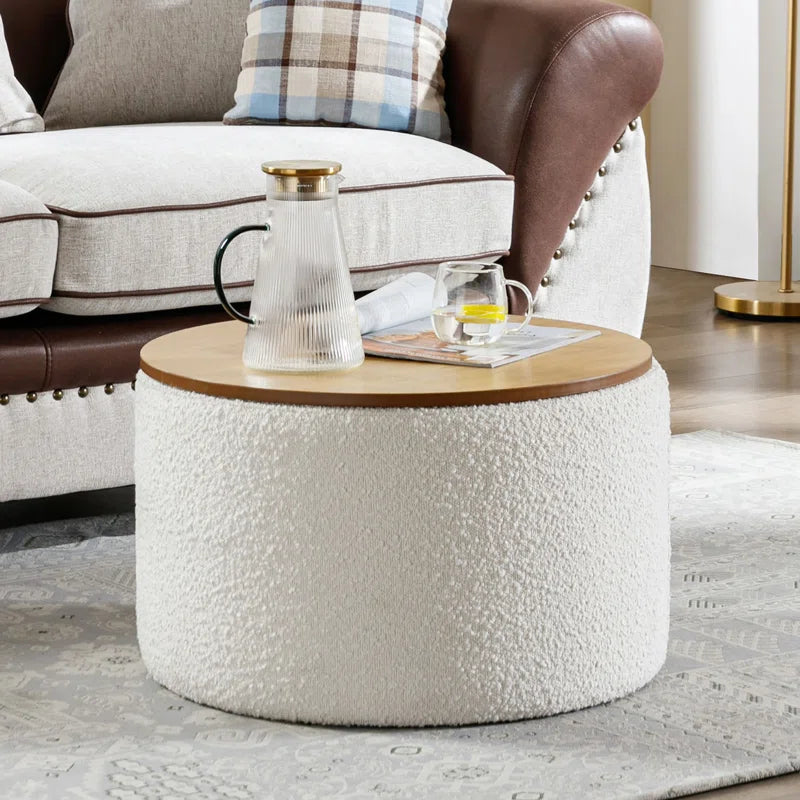 Darasimi 23.6" Wide round Storage Ottoman