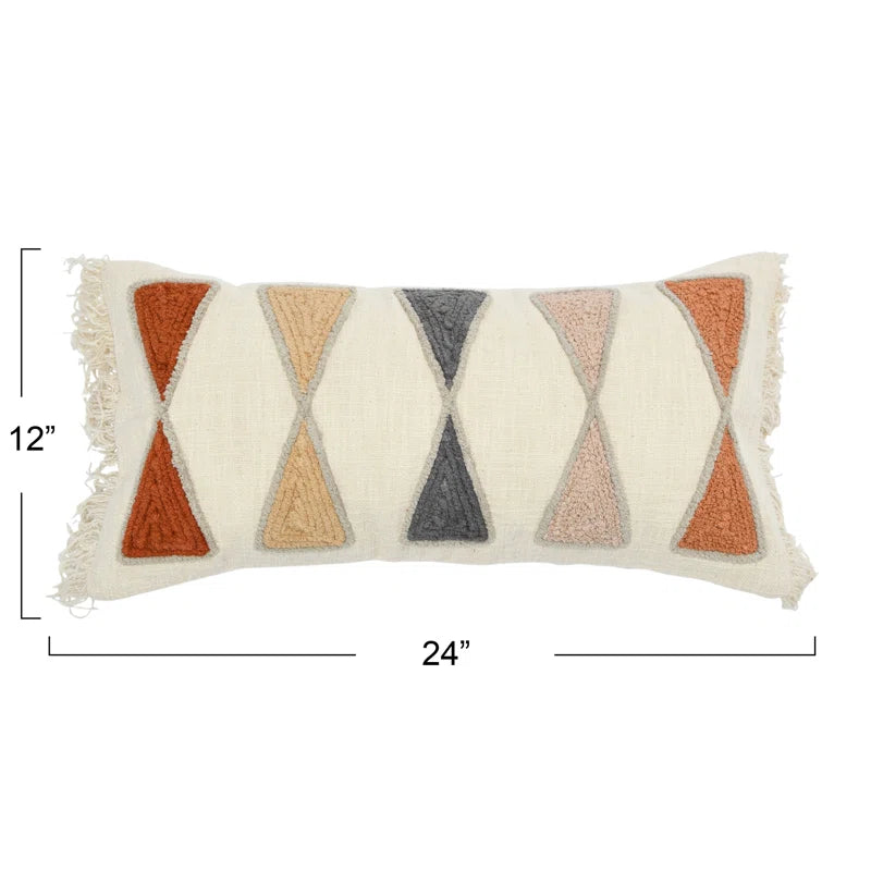 Beto Geometric Cotton Throw Pillow