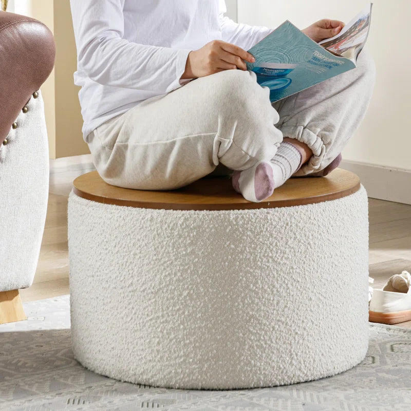 Darasimi 23.6" Wide round Storage Ottoman