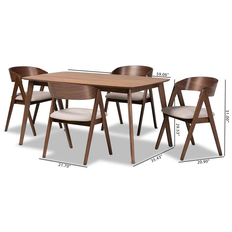 Cadian 5 - Piece Dining Set