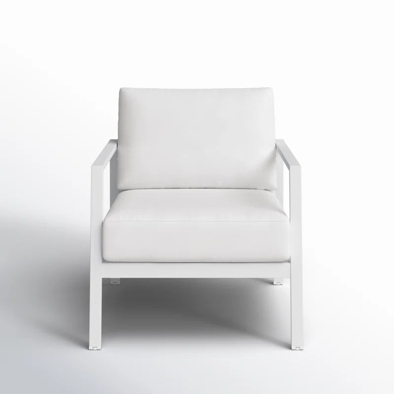 Armand Outdoor Aluminum Chair with Sunbrella Cushions