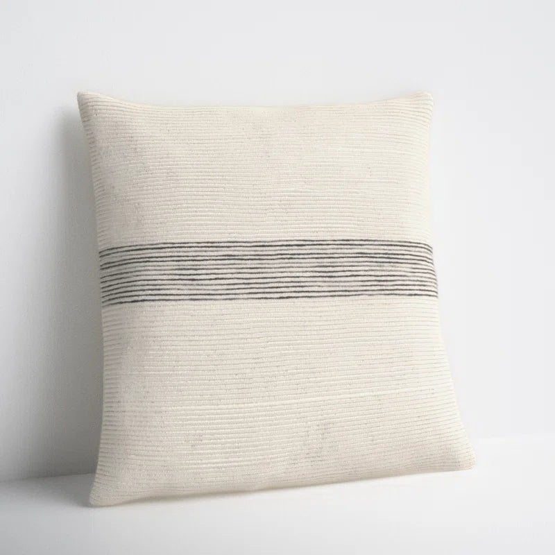 Cason Striped Cotton Blend Throw Pillow