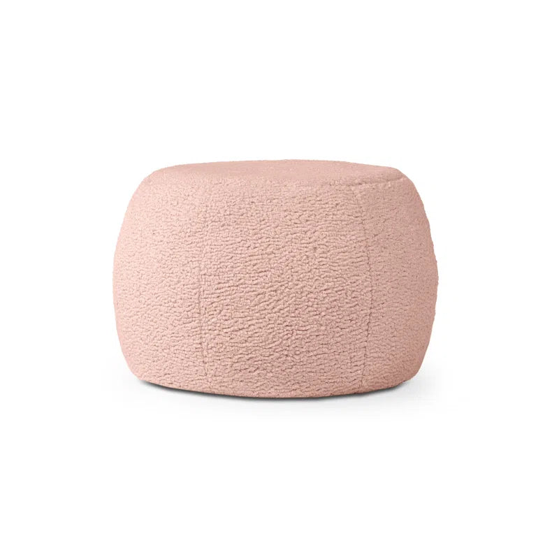 Ellis Ottoman Shearling Faux-Lamb Plush Pouf for Modern Interior Design