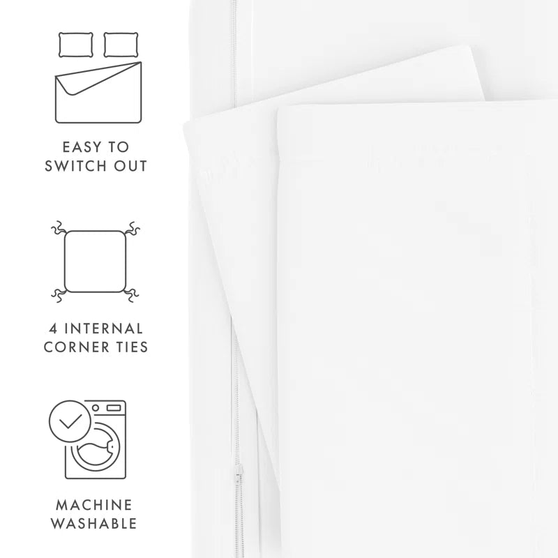 Duvet Cover Set Super Soft Microfiber Bedding in Solid Colors