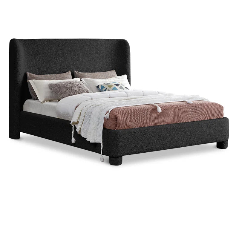 Ivyann Upholstered Unfinished Wingback Bed