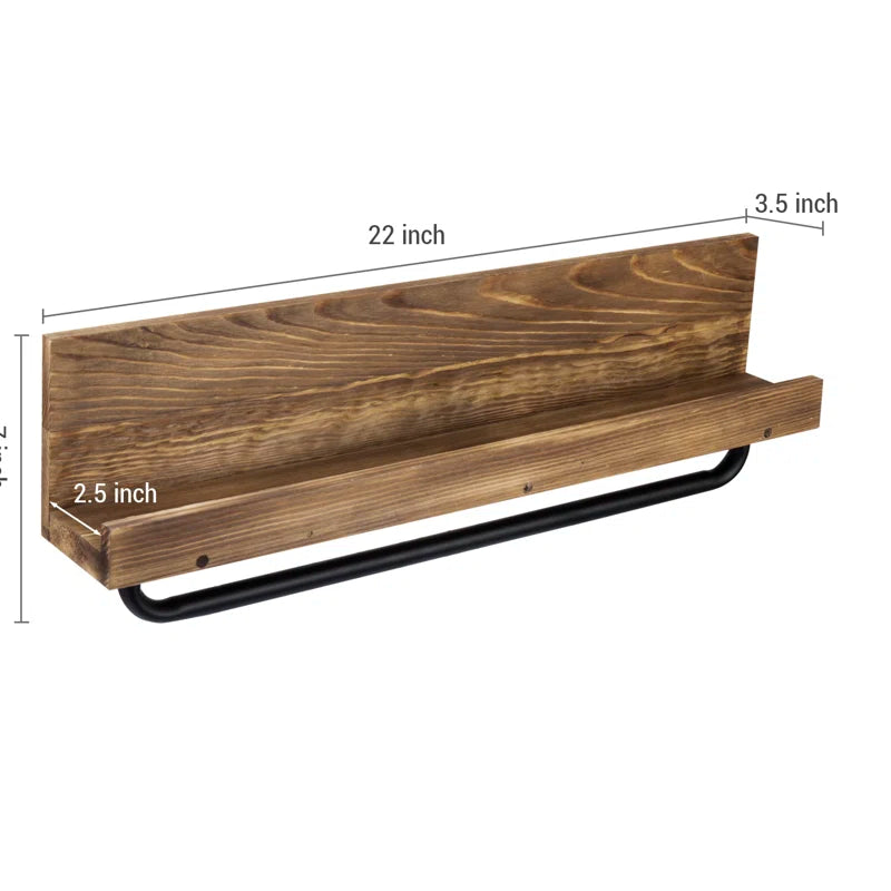 Wood 1 Wall Towel Rack