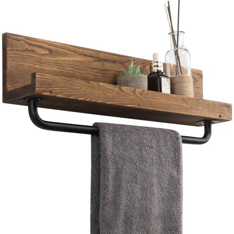 Wood 1 Wall Towel Rack