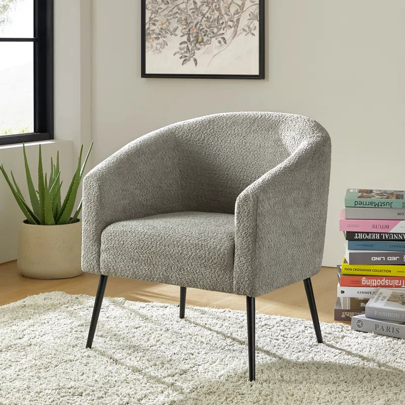 Cadie Modern Boucle Armchair with Metal Legs
