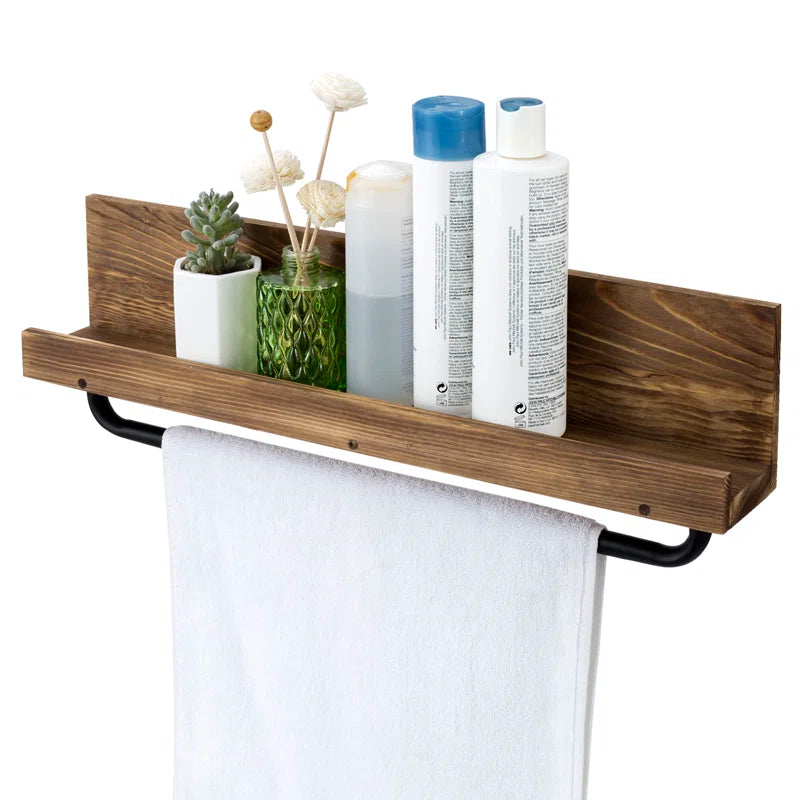 Wood 1 Wall Towel Rack