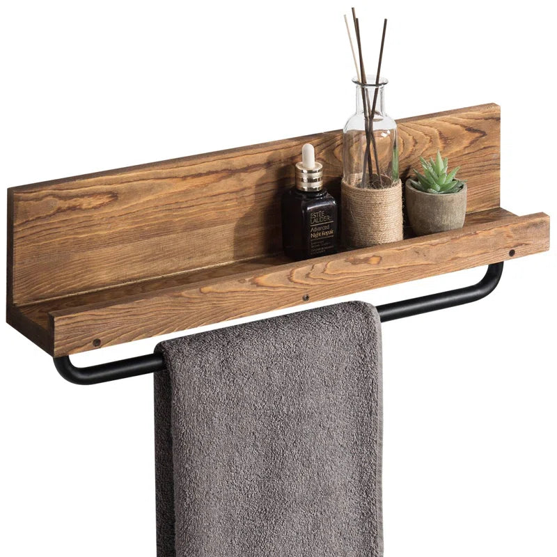Wood 1 Wall Towel Rack