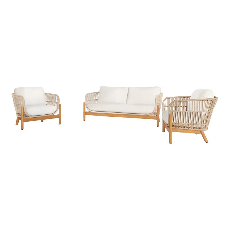 Lyal 3-Piece Patio Set - Loveseat, 2 Chairs