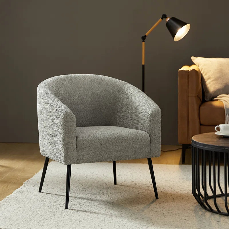 Cadie Modern Boucle Armchair with Metal Legs