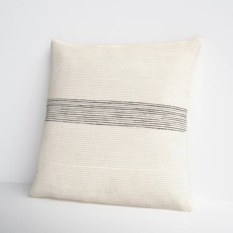 Cason Striped Cotton Blend Throw Pillow