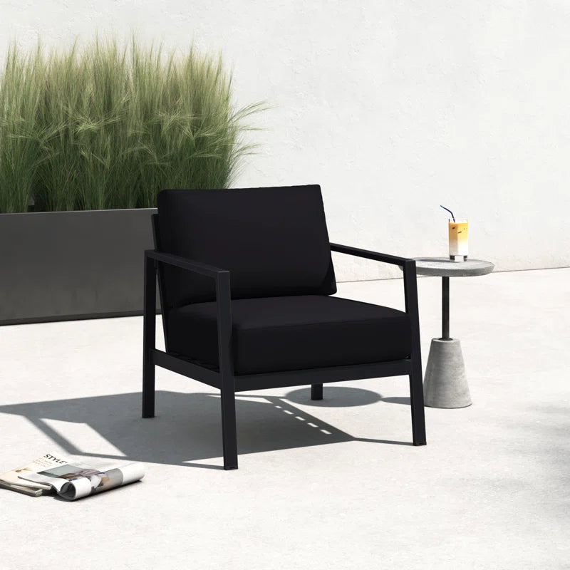 Armand Outdoor Aluminum Chair with Sunbrella Cushions