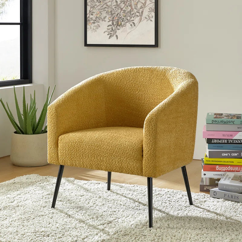 Cadie Modern Boucle Armchair with Metal Legs