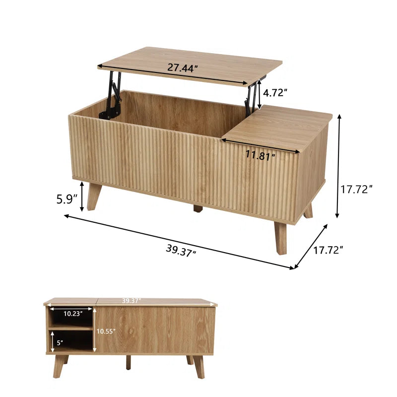 Saltash Lift Top Coffee Table with Storage