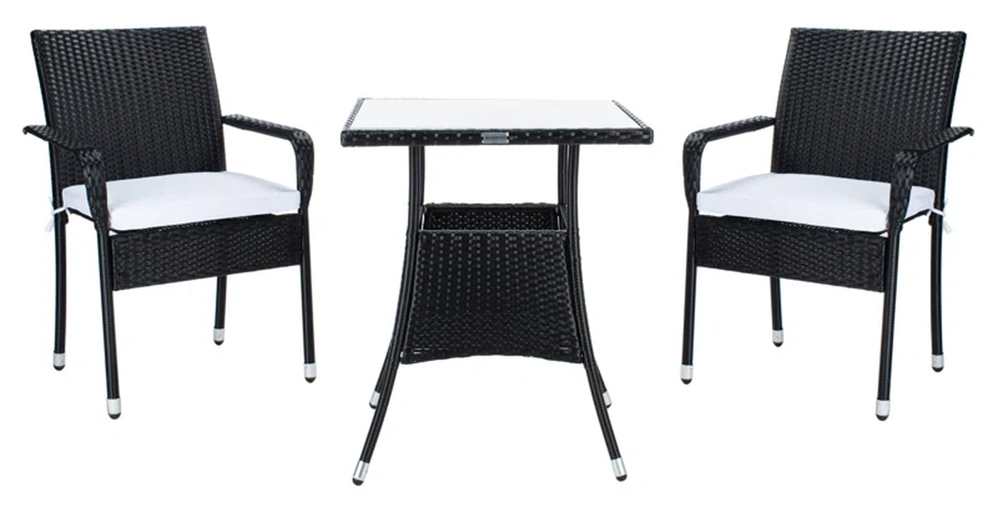 Frazer 2 - Person Square Outdoor Dining Set with Cushions