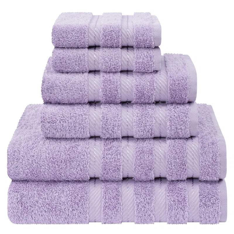 100% Cotton Premium Turkish Bath Towel Set, 6 Piece Super Soft and Absorbent Darcelle Collection