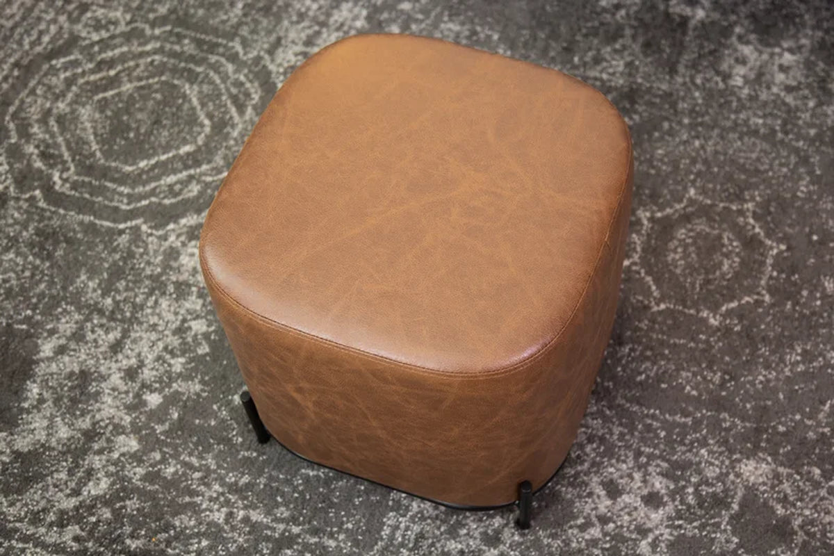 Gilbert 16.5'' Wide Faux Leather Square Cube Ottoman