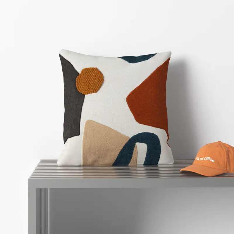 Fulbourn Embroidered Cotton Throw Pillow