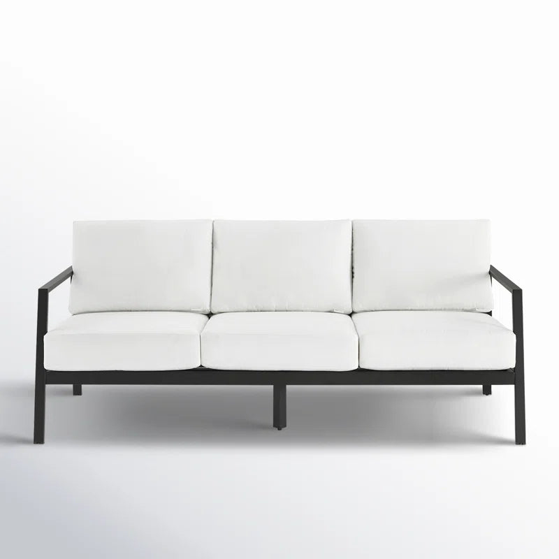 Armando 75” Aluminum Outdoor Sofa with Sunbrella Cushions