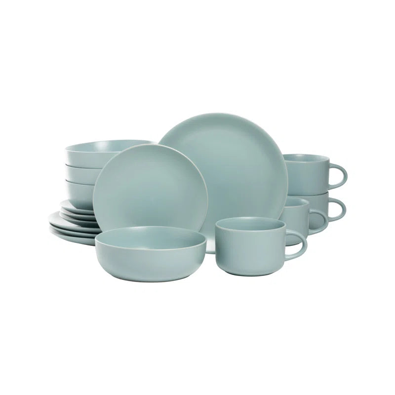 Wazee Matte 16 Piece Dinnerware Set, Service for 4