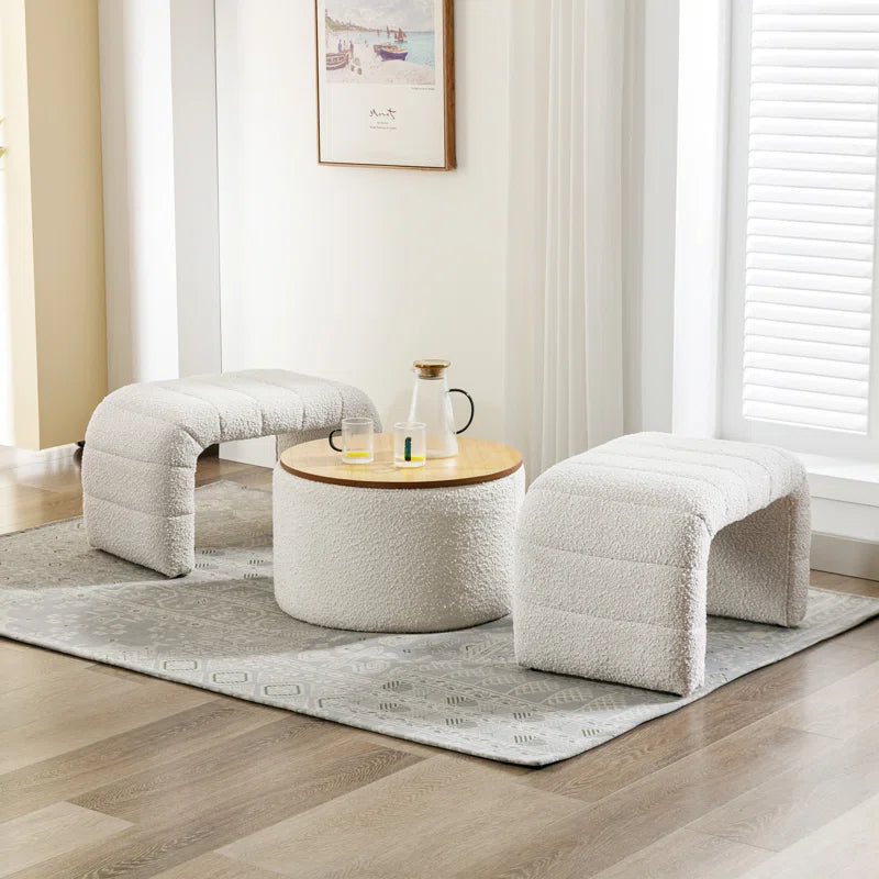Darasimi 23.6" Wide round Storage Ottoman