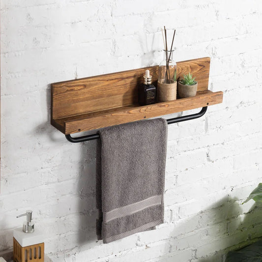 Wood 1 Wall Towel Rack