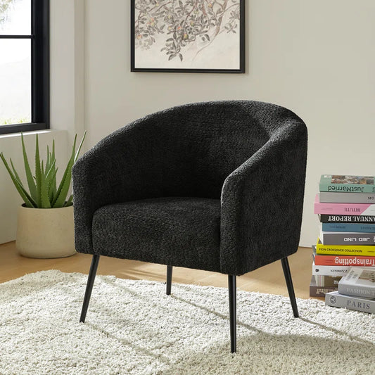 Cadie Modern Boucle Armchair with Metal Legs