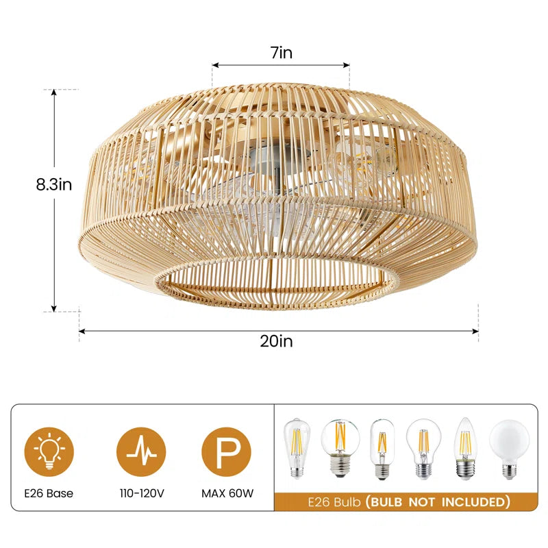 20'' Ceiling Fan with Light Kit