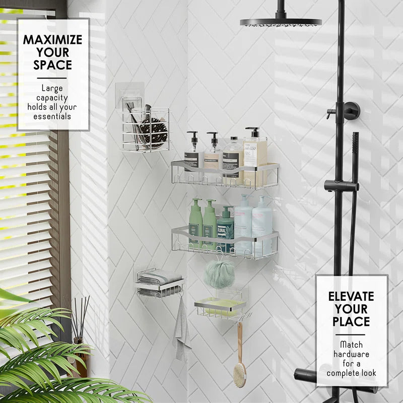 Adhesive Stainless Steel Shower Caddy