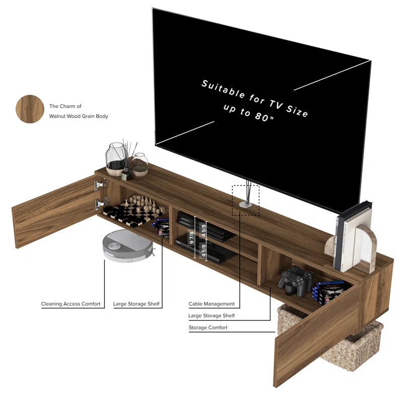 Bella Floating TV Stand up to 85’’ Tv’S Modern Media