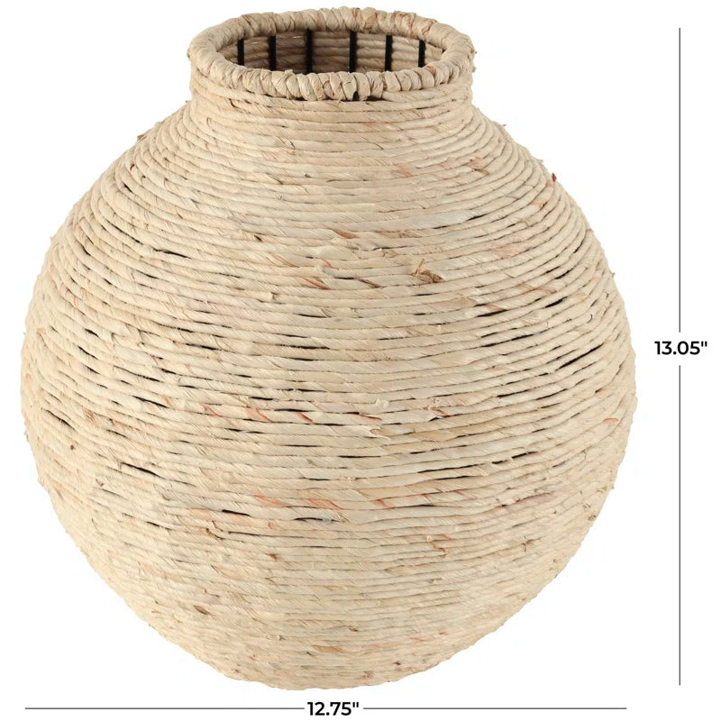 Seagrass Handmade Wrapped Decorative Vase