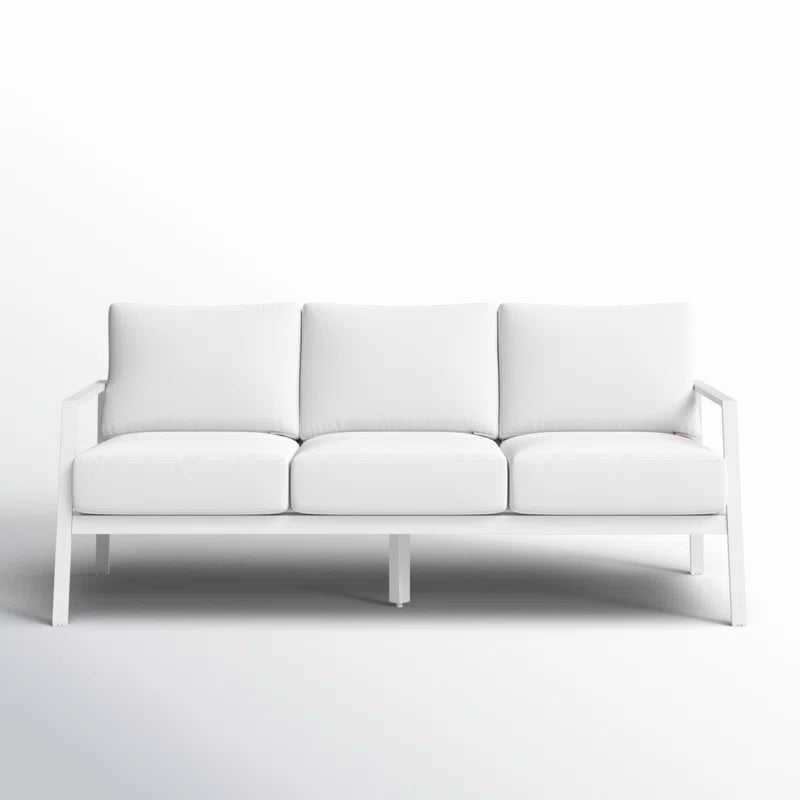 Armando 75” Aluminum Outdoor Sofa with Sunbrella Cushions