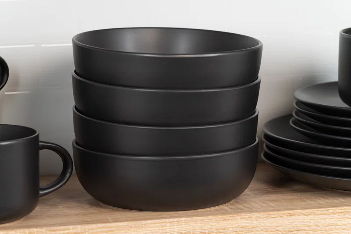 Wazee Matte 16 Piece Dinnerware Set, Service for 4