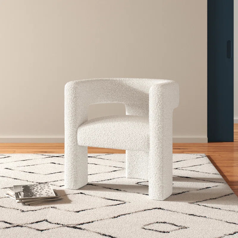 Brycie 28" Wide Boucle Upholstered Square Armchair