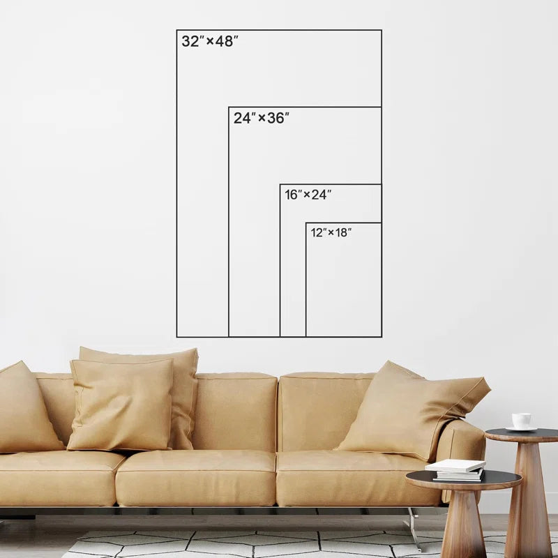 Geometric Line Black Faux 3D Wave Abstract Minimalist Mid Century Modern Frame Canvas Print Wall Art
