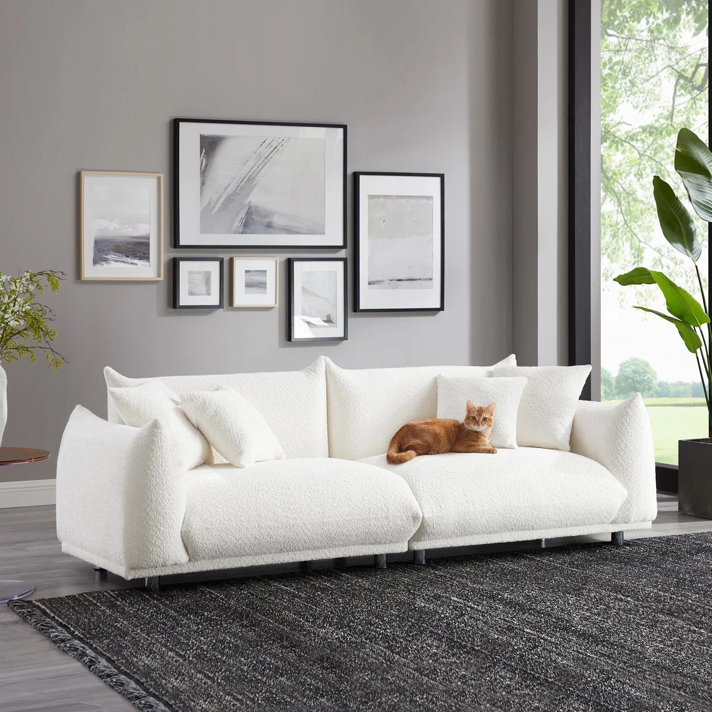 Minimal 88.9"Modern Style Sofa