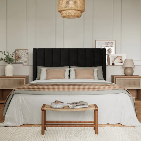 Velvet Upholstered Platform Bed