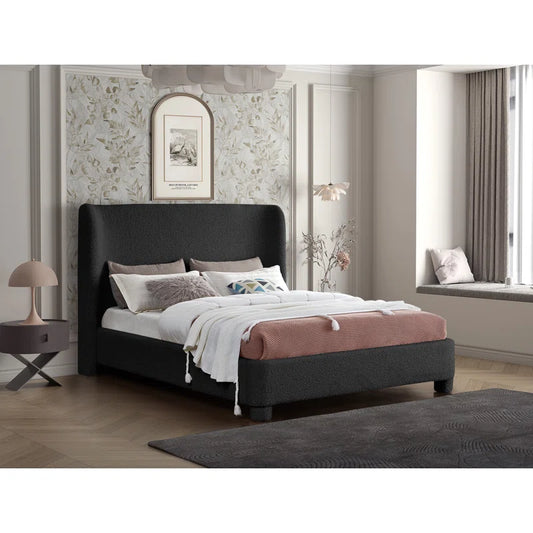Ivyann Upholstered Unfinished Wingback Bed