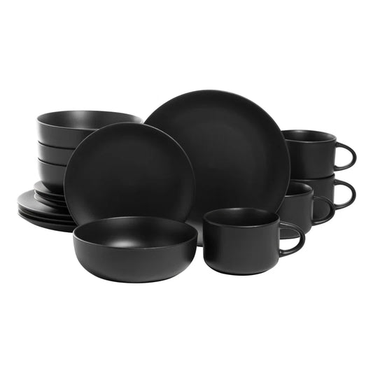 Wazee Matte 16 Piece Dinnerware Set, Service for 4