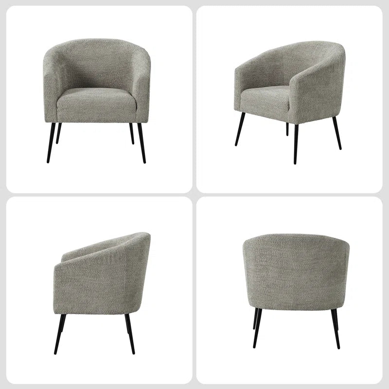 Cadie Modern Boucle Armchair with Metal Legs