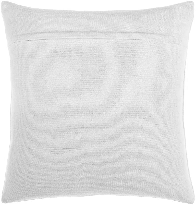 Fulbourn Embroidered Cotton Reversible Throw Pillow