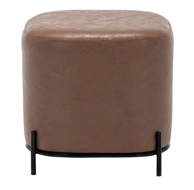 Gilbert 16.5'' Wide Faux Leather Square Cube Ottoman